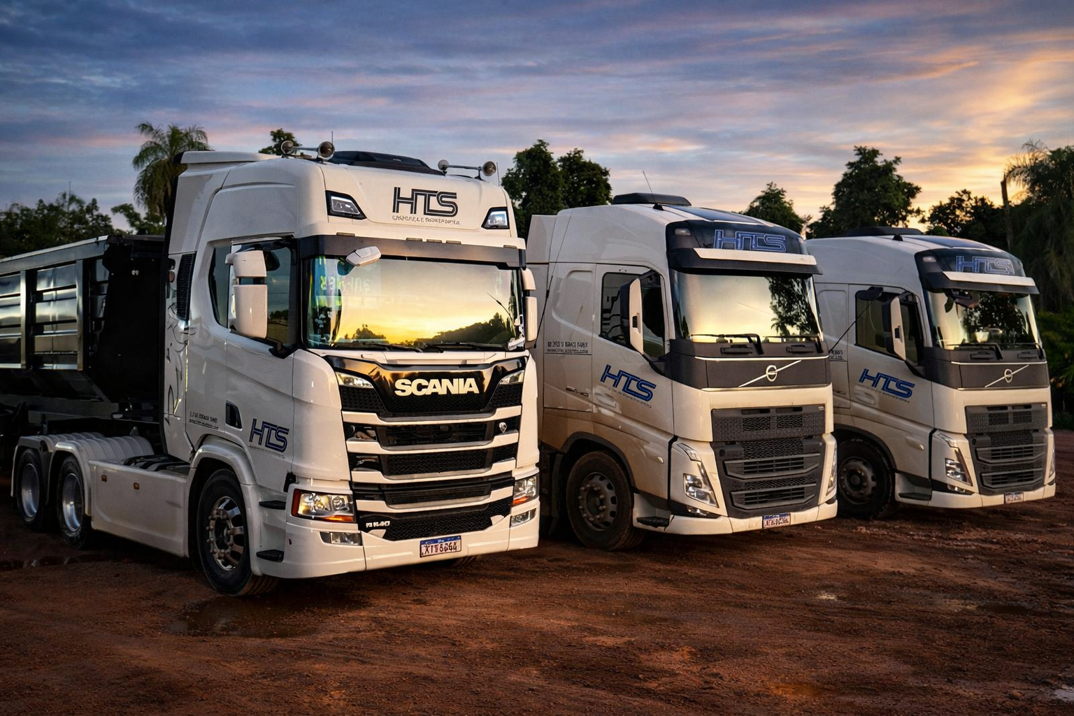 Frota de caminhões HTS Logística
